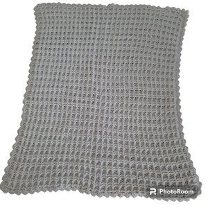 New Handmade Crocheted White Baby Blanket,